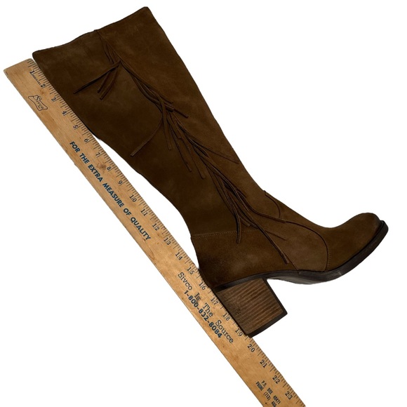 Bos. & Co. Houston Dark Tan Brown Suede Waterproof Knee High Boot - Picture 10 of 13